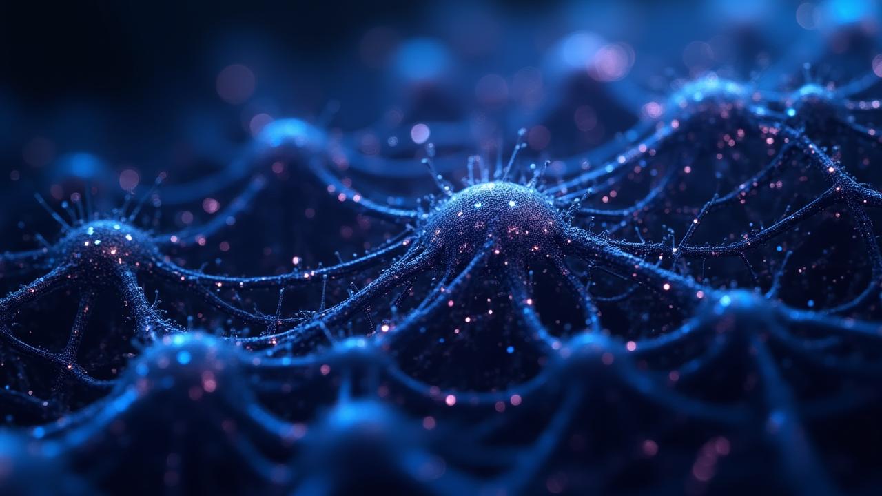 Abstract neural network visualization showing technical precision