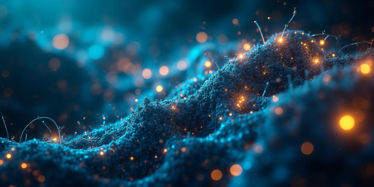 Abstract data visualization showing neural network connections